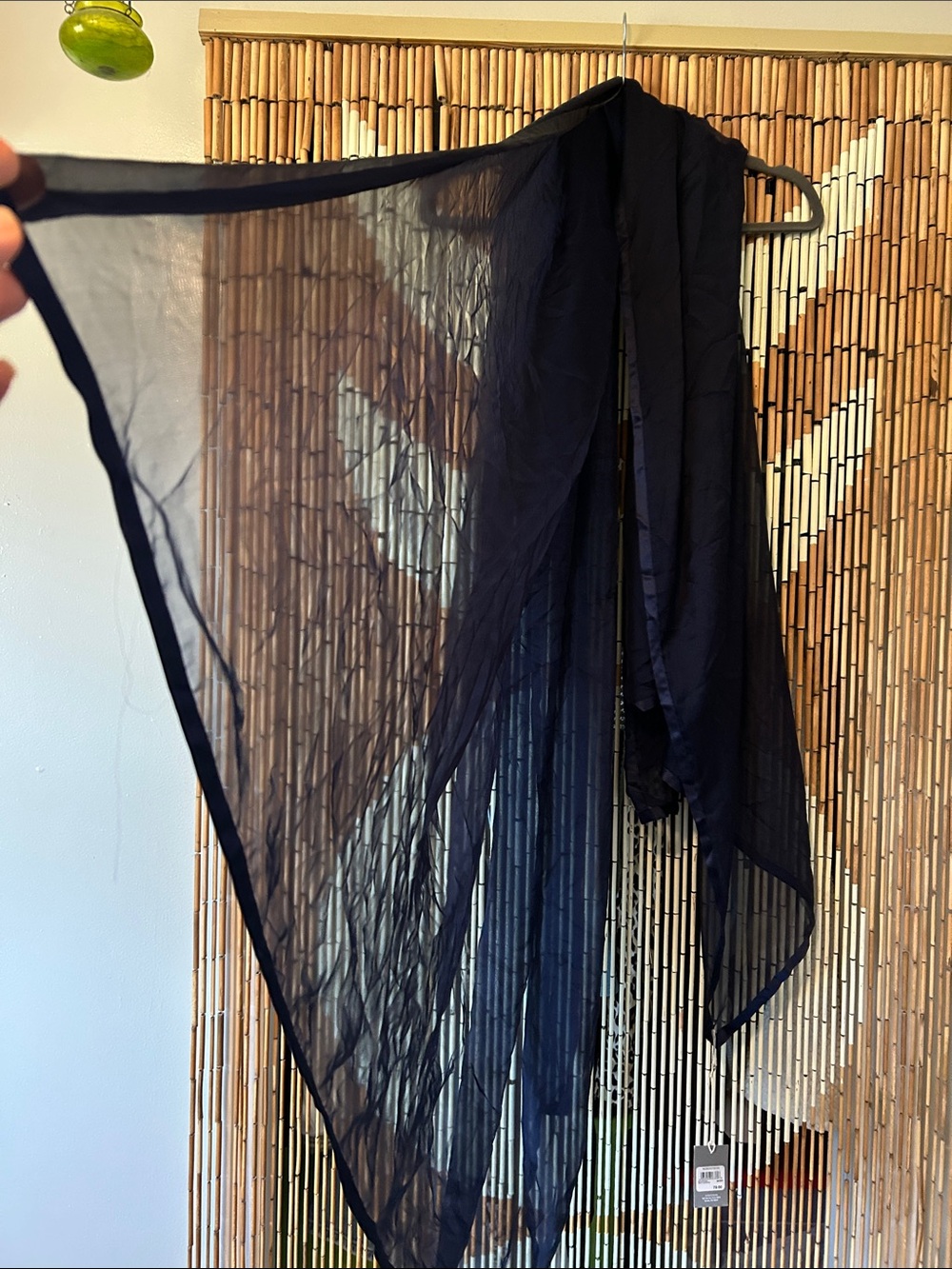 Nordstrom Navy Lightweight Draped Scarf Wrap - Picture 2 of 6